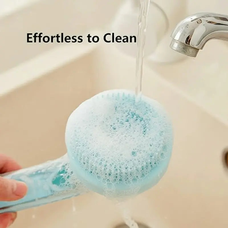 2026 New Universal 2-In-1 Pet Bath Brush - Ergo Grip, Plastic Body, Built-In Soap Dispenser, 8In×3In×4In Massage Aid, Reduces Shed While Washing, Boosts Blood Circulation for Dogs &amp; Cats (Home Supplies)
