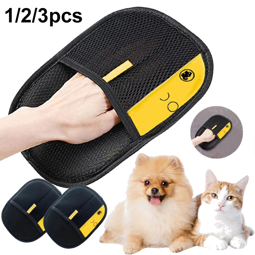 1-3PCS Pet Grooming Gloves Mitt Deshedding Brush Glove for Dog Cat Rabbit with Long Short Curly Hair Hair Cleaning Tool